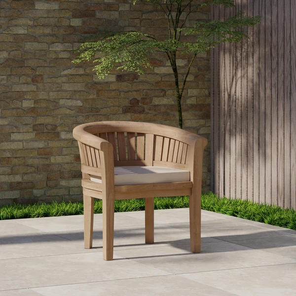 2 x Teakhouten tuinmeubelen San Francisco stoel, inclusief gratis kussens
