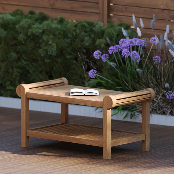 Teakhouten Lutyens salontafel